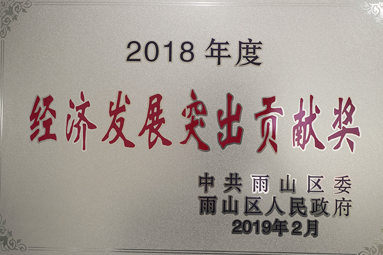 2018年度榮獲經濟發展突出貢獻獎